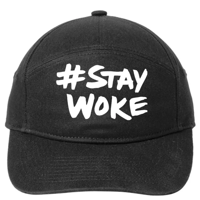 #Staywoke Funny Stay Woke Meme 7-Panel Snapback Hat