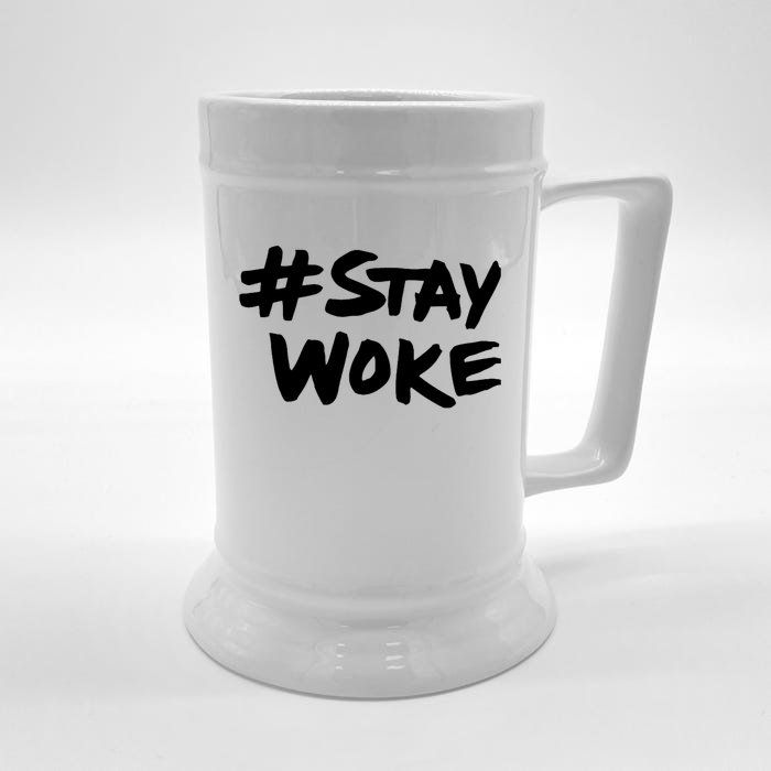 #Staywoke Funny Stay Woke Meme Front & Back Beer Stein