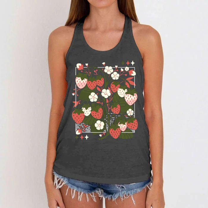 Strawberry Fields Women's Knotted Racerback Tank