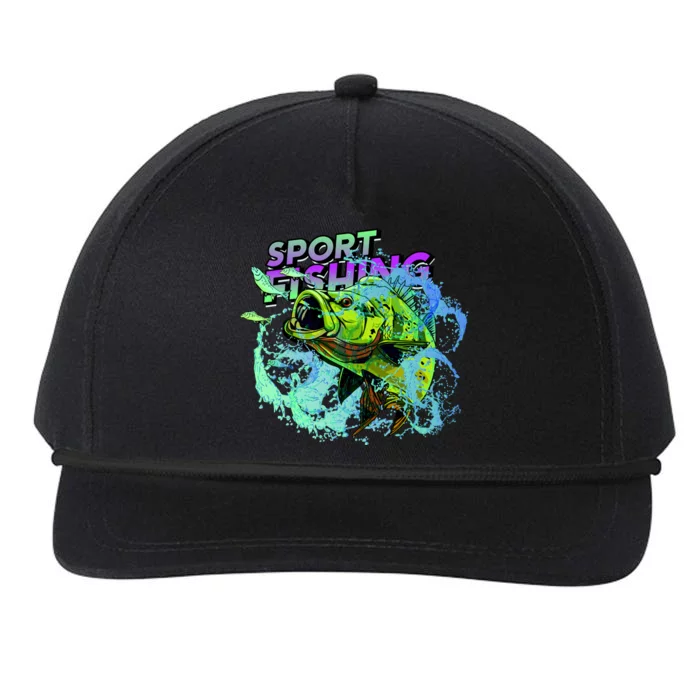 Sport Fishing Snapback Five-Panel Rope Hat