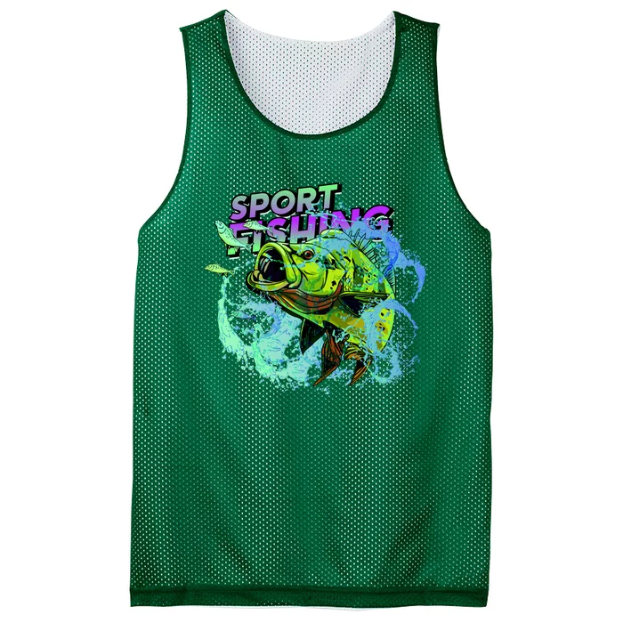 Sport Fishing Mesh Reversible Basketball Jersey Tank