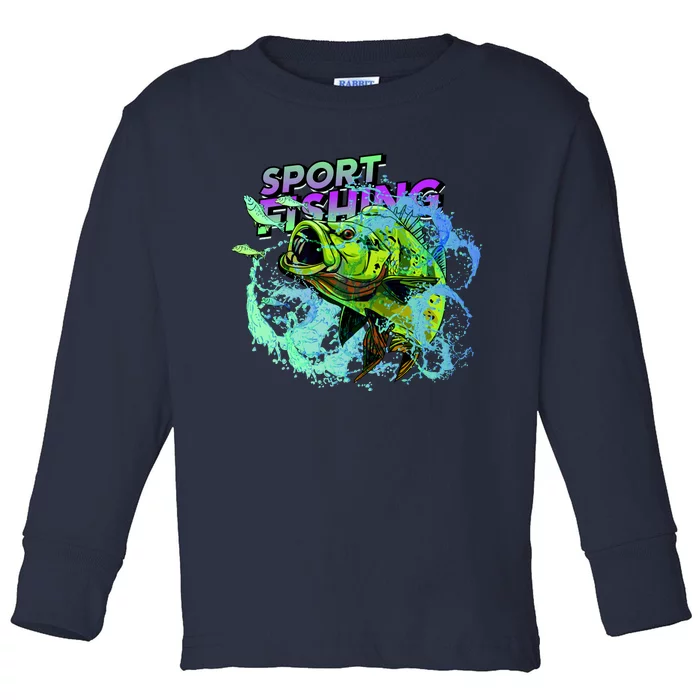 Sport Fishing Toddler Long Sleeve Shirt