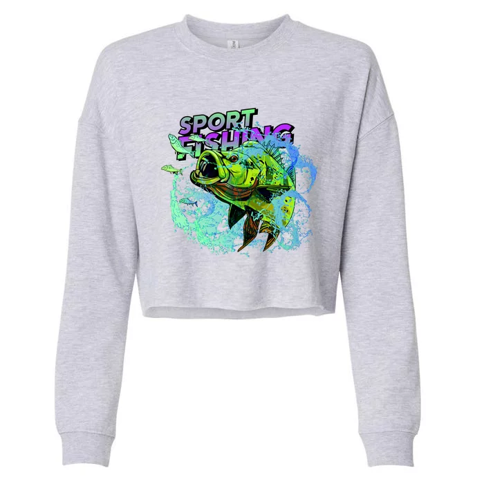 Sport Fishing Cropped Pullover Crew