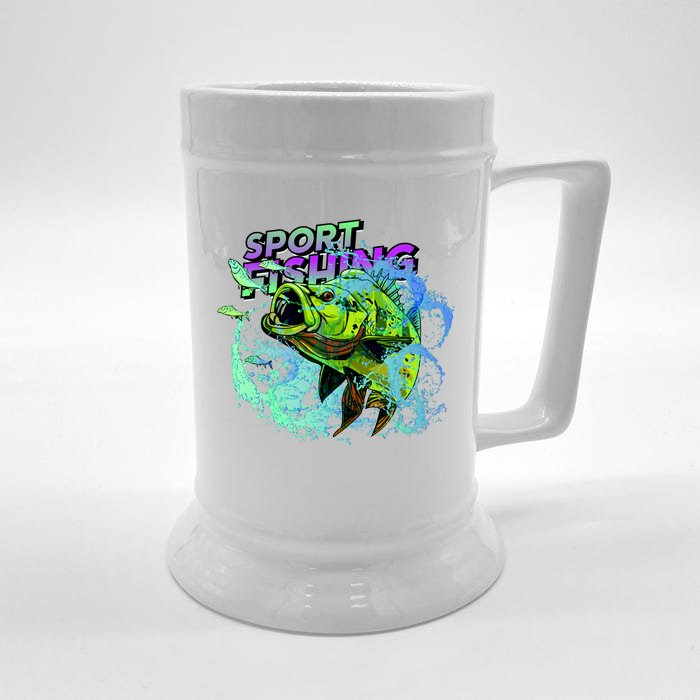 Sport Fishing Front & Back Beer Stein