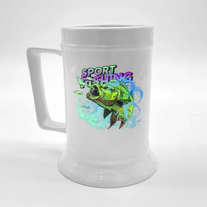 Sport Fishing Front & Back Beer Stein