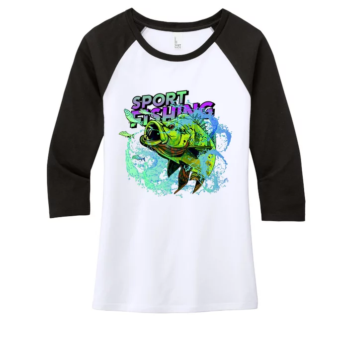 Sport Fishing Women's Tri-Blend 3/4-Sleeve Raglan Shirt