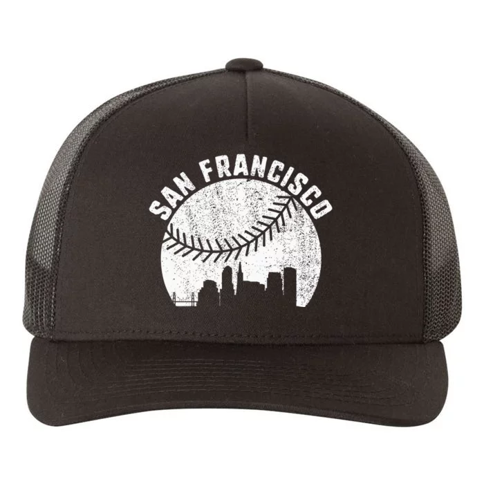 San Francisco Skyline Baseball California Baseball Yupoong Adult 5-Panel Trucker Hat