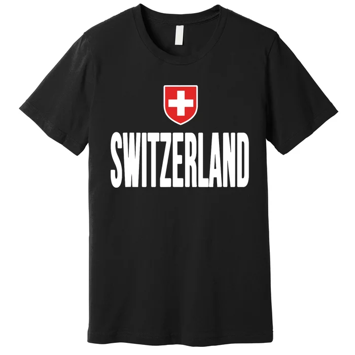 Swiss Flag Switzerland Souvenir Schweiz Gift Suisse Svizzera Premium T-Shirt