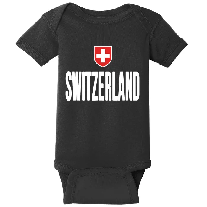 Swiss Flag Switzerland Souvenir Schweiz Gift Suisse Svizzera Baby Bodysuit