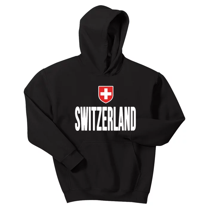 Swiss Flag Switzerland Souvenir Schweiz Gift Suisse Svizzera Kids Hoodie