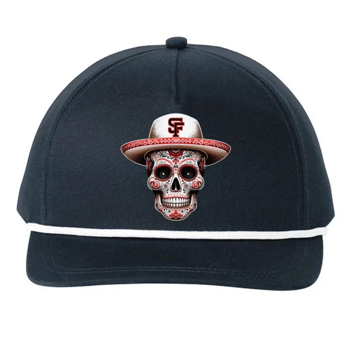 San Francisco Sugar Skull In The Style Mexican Day Snapback Five-Panel Rope Hat