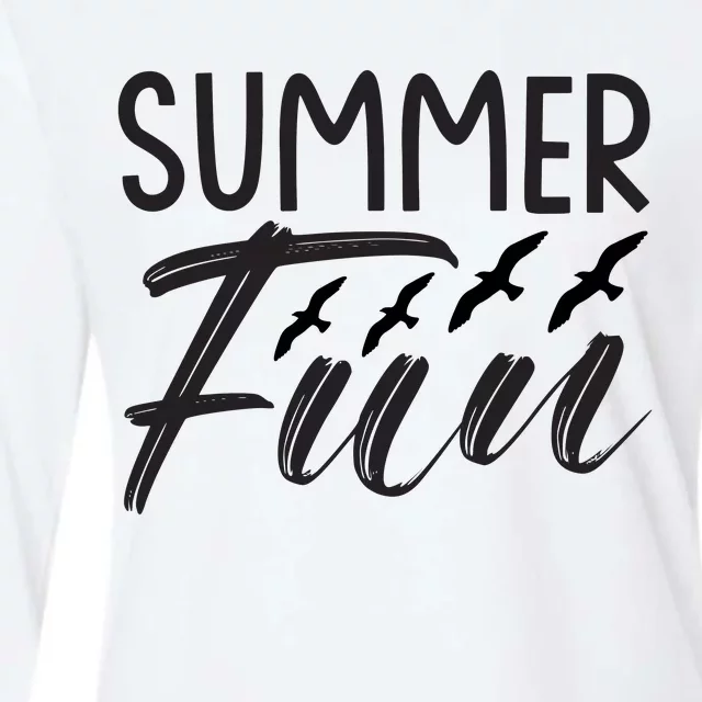 Summer Fun Womens Cotton Relaxed Long Sleeve T-Shirt