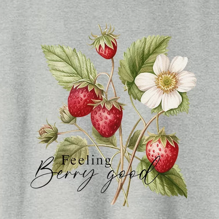 Summer Flower Strawberries Nature Lover Floral Wildflower Women's Crop Top Tee