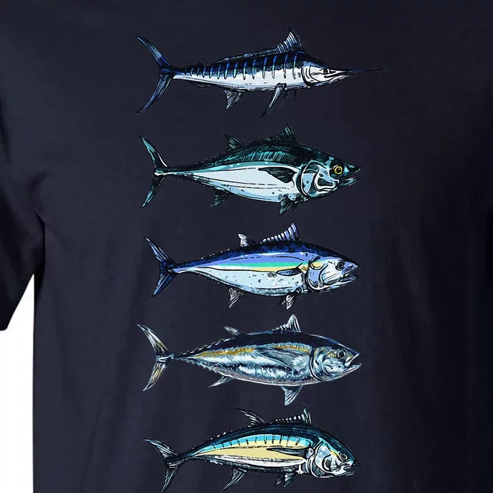 Saltwater Fish Species Swordfish Fishing Camping Hunting Tall T-Shirt