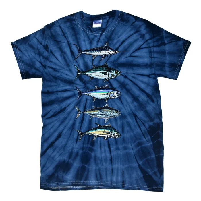 Saltwater Fish Species Swordfish Fishing Camping Hunting Tie-Dye T-Shirt