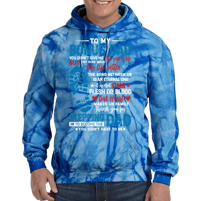 Step Fathers Step Dads Amazing Non Biological Dad Gift Tie Dye Hoodie