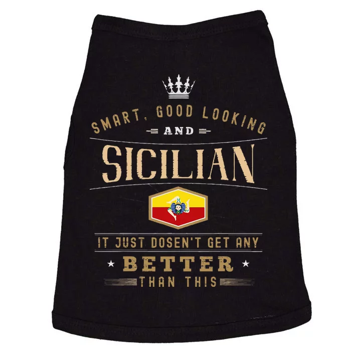 Sicily Flag Souvenirs For Sicilians Doggie Tank