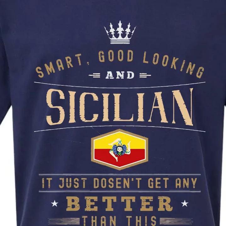 Sicily Flag Souvenirs For Sicilians Sueded Cloud Jersey T-Shirt