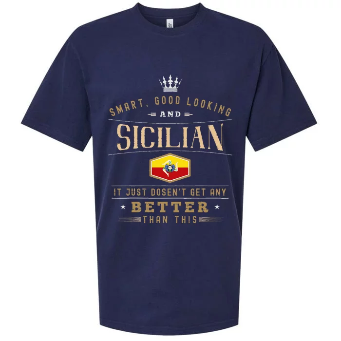 Sicily Flag Souvenirs For Sicilians Sueded Cloud Jersey T-Shirt