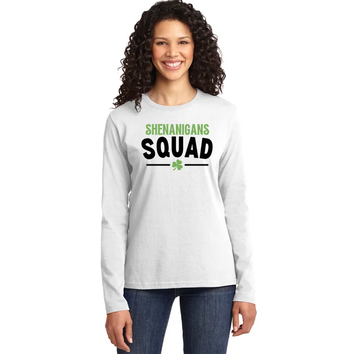 Shenanigans Squad St Patricks Day Ladies Long Sleeve Shirt