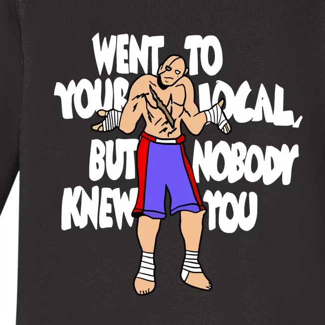 Street Fighter Sagat Went To Your Local But Nobody Knew You Baby Long Sleeve Bodysuit