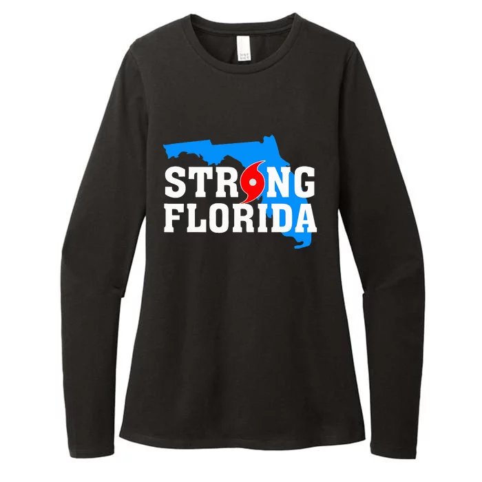 Strong Florida Support Map Womens CVC Long Sleeve Shirt