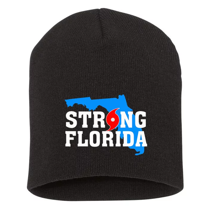 Strong Florida Support Map Short Acrylic Beanie