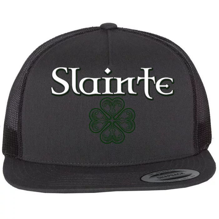 Slainte Funny St Patricks Day Drinking Flat Bill Trucker Hat