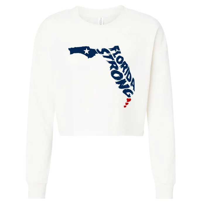 Support Florida Stay Western Strong Florida S.T.A.T.E Cropped Pullover Crew