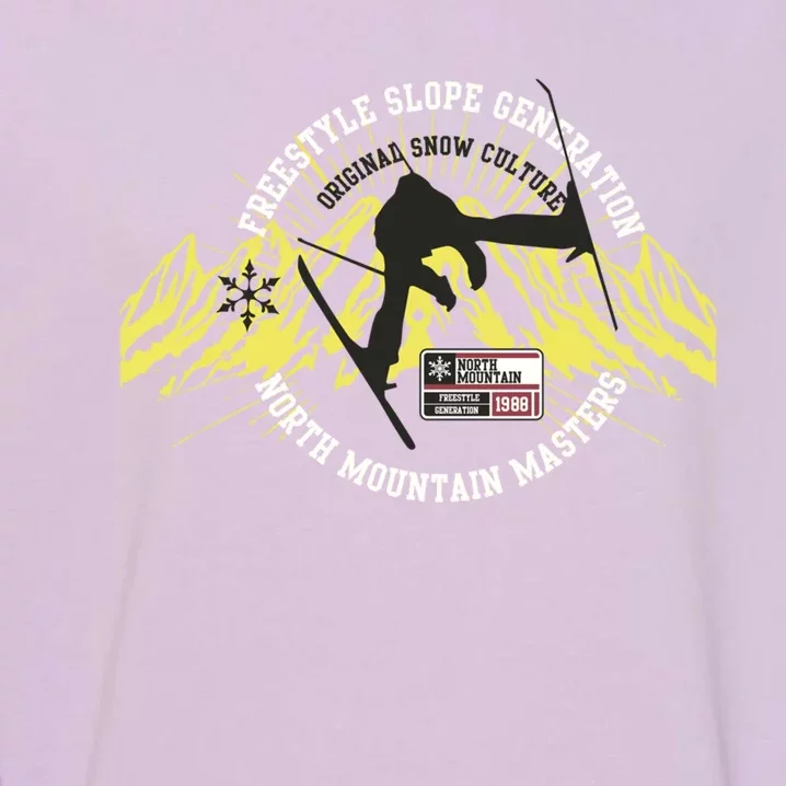 Skiing Freestyle Ski Sport Funny Gift Garment-Dyed Sweatshirt