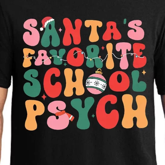 SantaS Favorite School Psych Christmas Psychologist Pajama Set