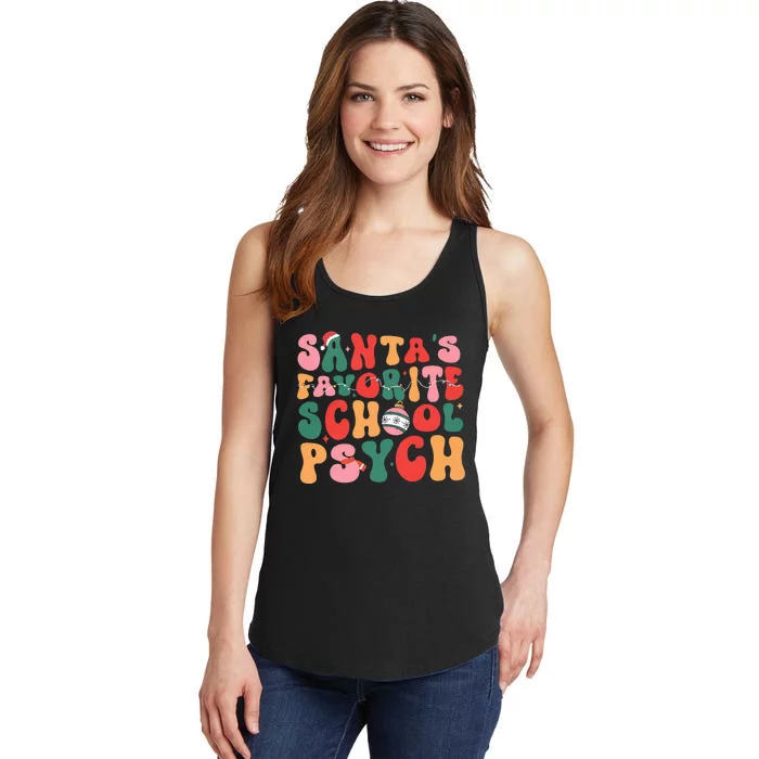 SantaS Favorite School Psych Christmas Psychologist Ladies Essential Tank