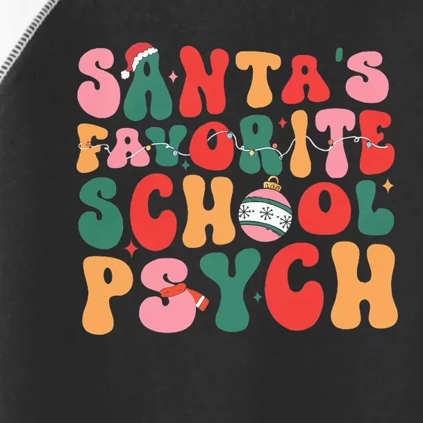 SantaS Favorite School Psych Christmas Psychologist Toddler Fine Jersey T-Shirt