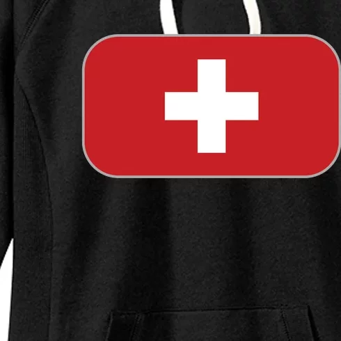 Switzerland Flag Soccer Team World Cup 2022 Swiss Flag Women's Fleece Hoodie