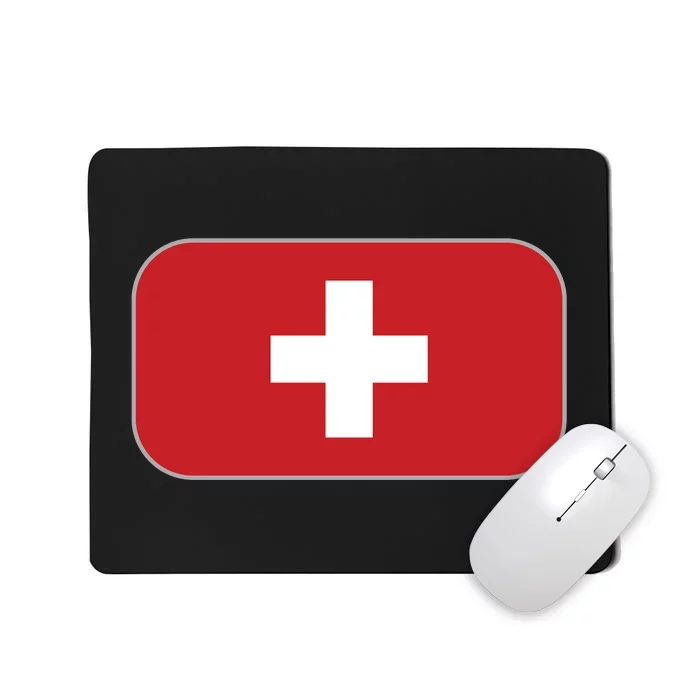 Switzerland Flag Soccer Team World Cup 2022 Swiss Flag Mousepad