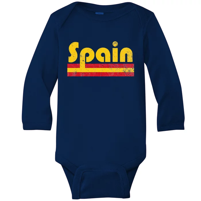 Spanish Flag Spain Pride Roots Heritage Baby Long Sleeve Bodysuit