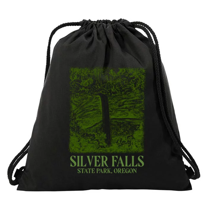 Silver Falls State Park Oregon Drawstring Bag