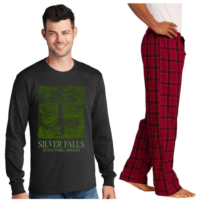 Silver Falls State Park Oregon Long Sleeve Pajama Set