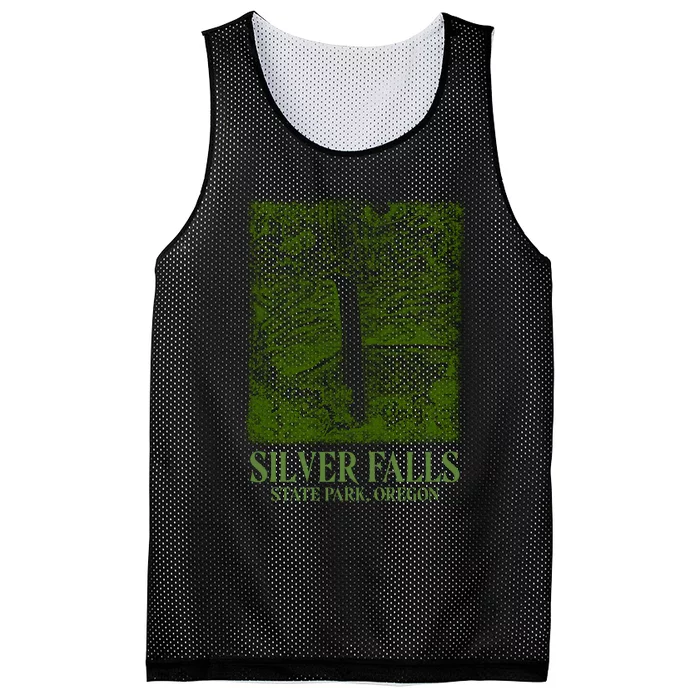 Silver Falls State Park Oregon Mesh Reversible Basketball Jersey Tank