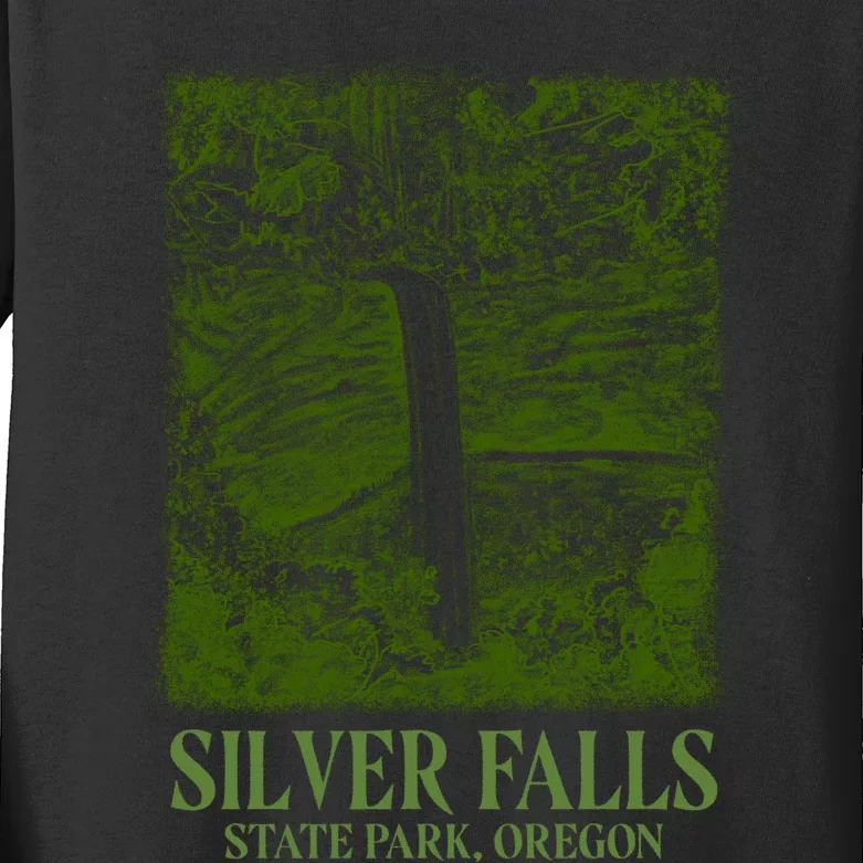 Silver Falls State Park Oregon Kids Long Sleeve Shirt