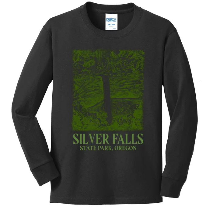 Silver Falls State Park Oregon Kids Long Sleeve Shirt