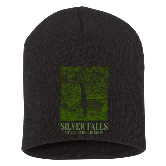 Silver Falls State Park Oregon Short Acrylic Beanie