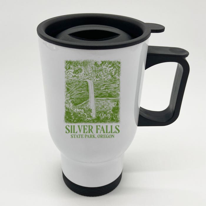 Silver Falls State Park Oregon Front & Back Stainless Steel Travel Mug