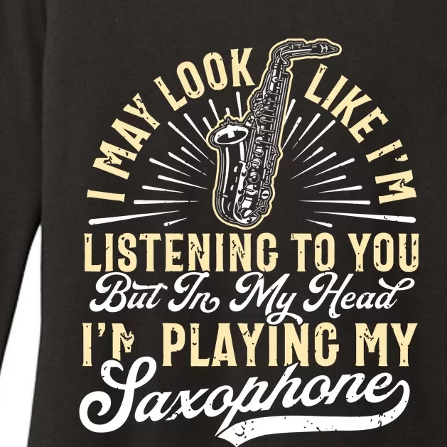 Saxophone Funny Saxophone Tee Sax Player Womens CVC Long Sleeve Shirt