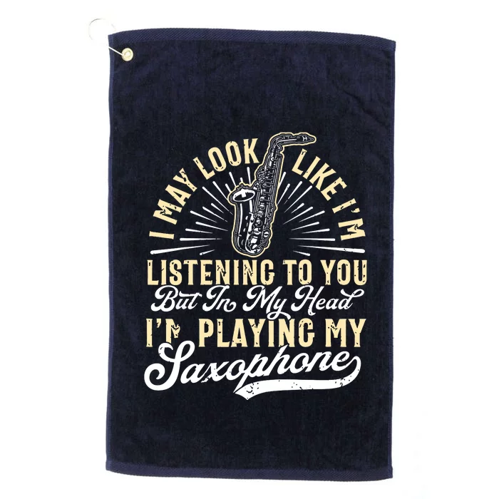 Saxophone Funny Saxophone Tee Sax Player Platinum Collection Golf Towel