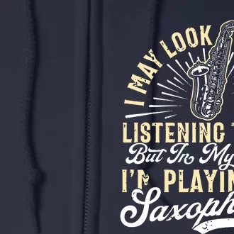 Saxophone Funny Saxophone Tee Sax Player Full Zip Hoodie