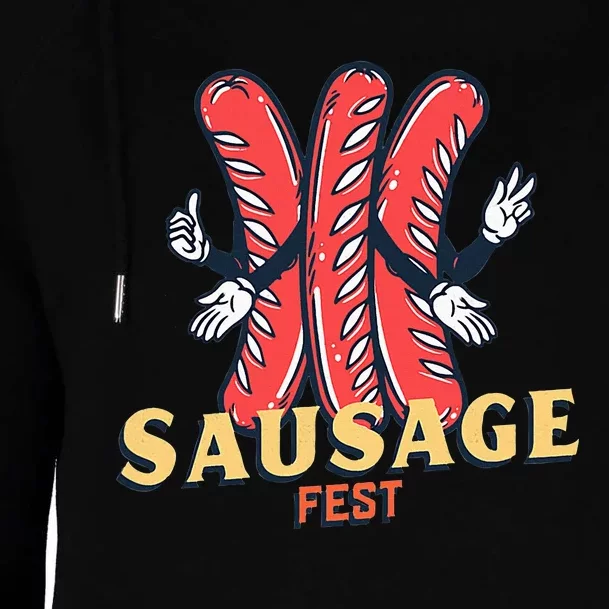 Sausage Fest Sausage Womens Funnel Neck Pullover Hood