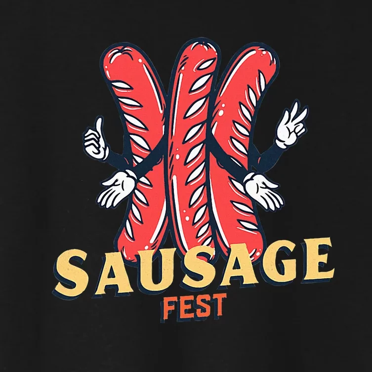 Sausage Fest Sausage Women's Crop Top Tee