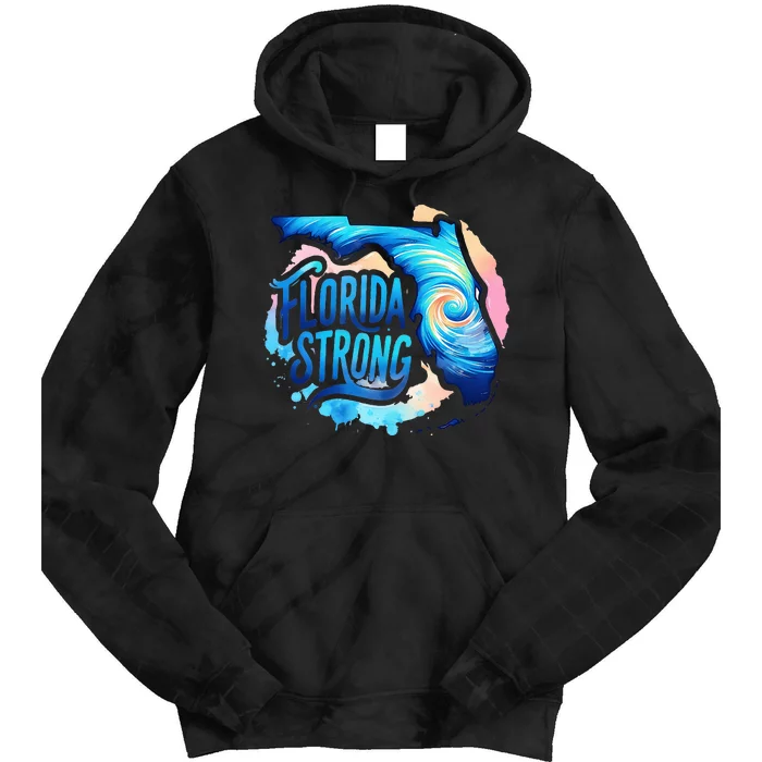 Support Florida Stay Western Strong Florida S.T.A.T.E Tie Dye Hoodie