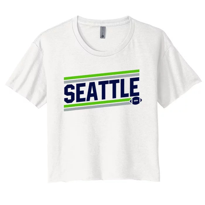 Seattle Football Women's Crop Top Tee